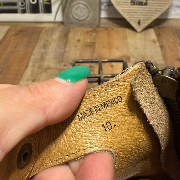 Bed Stu Soto tan rustic Brown Leather Sandals 10 - Picture 10 of 11